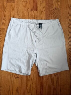 Light Gray Drawstring Athletic Shorts